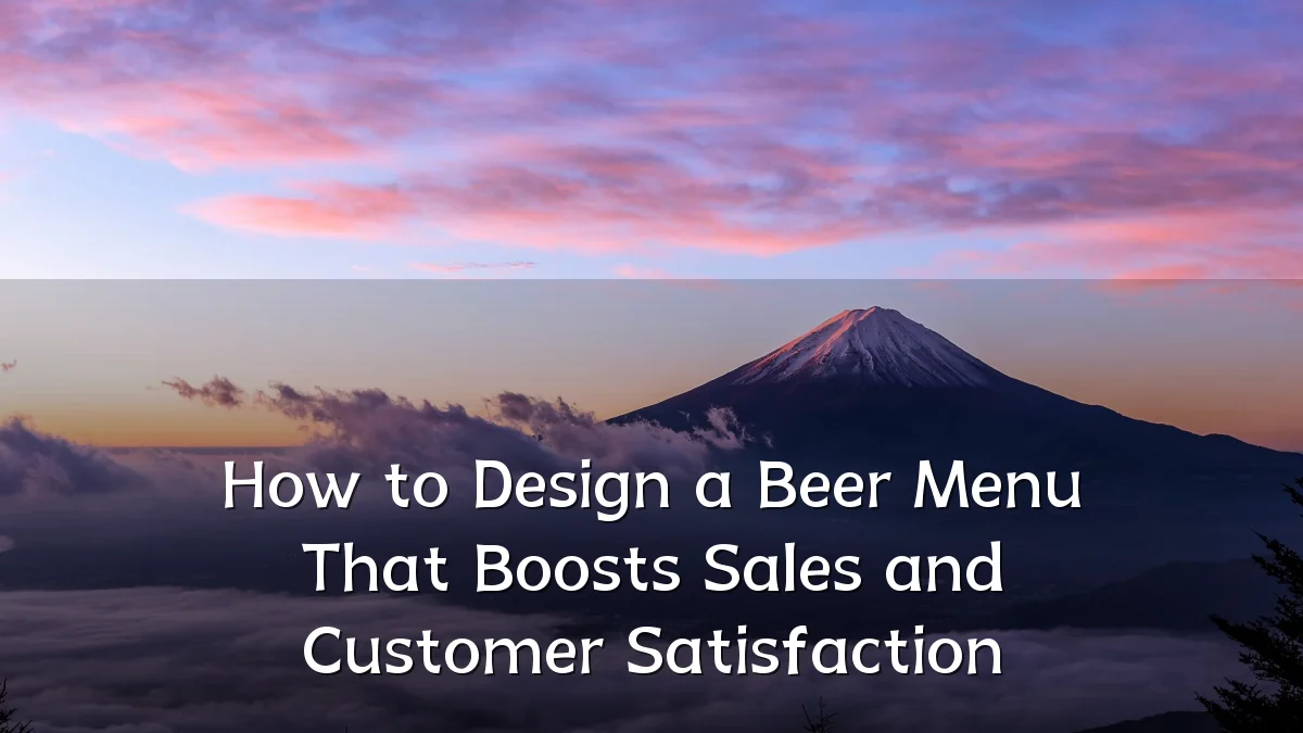 How to Design a Beer Menu That Boosts Sales and Customer Satisfaction